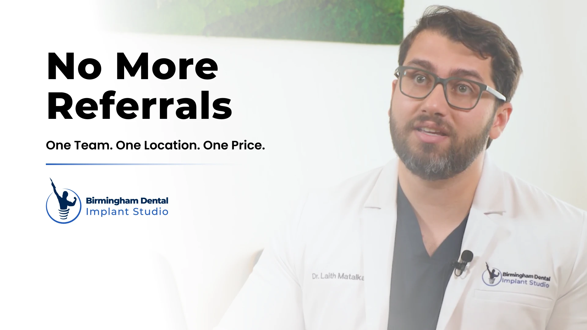 No more referrals. Get your dental implant treatment done by one team, at one location, for one price.
